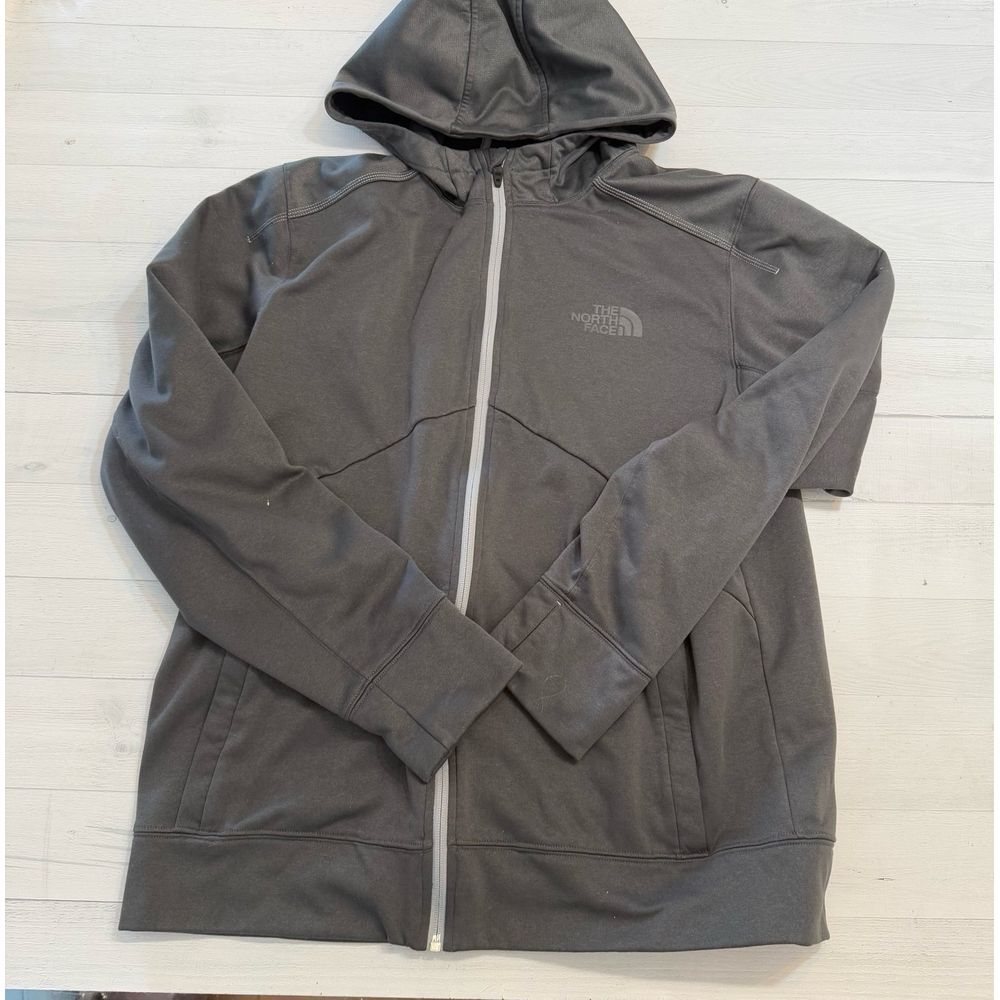 The North Face men's grey‎ zip up sweatshirt large